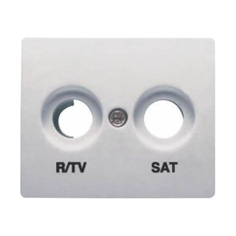 Cache de prise R / TV - SAT ALUMINIUM MERCURIO BJC IRIS 18320-MA
