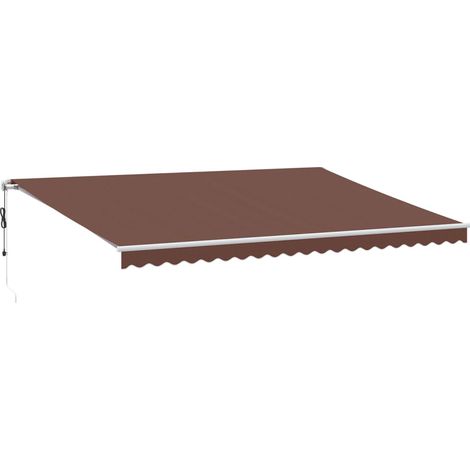 Maison Exclusive - Tenda da Sole Retrattile Automatica con LED Marrone 500x350 cm