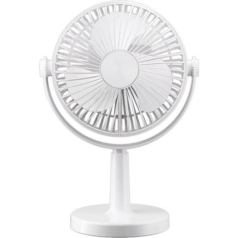 Ventilador de escritorio, batería recargable USB de 2400 mAh, aprox. 20 x 29 cm, ventilador personal portátil para oficina y dormitorio.