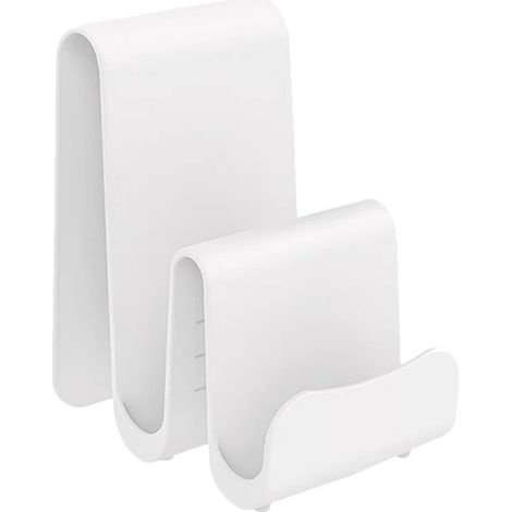 Organisateur de couvercles de casseroles multifonction à double niveau — Support en plastique au design ondulé (1/5)