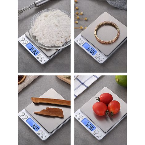 Balance de cuisine électronique de haute précision (0,1 g), mini balance alimentaire portable avec écran LCD, idéale pour les bijoux.