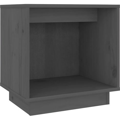 Maison Exclusive - Nachttisch Grau 40x30x40 cm Massivholz Kiefer (1/5)
