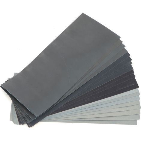 Papier abrasif humide/sec Toivize 22,9x9,3cm Lot de 20 feuilles grains 1000 à 7000 pour ponçage fin et polissage professionnel (1/5)