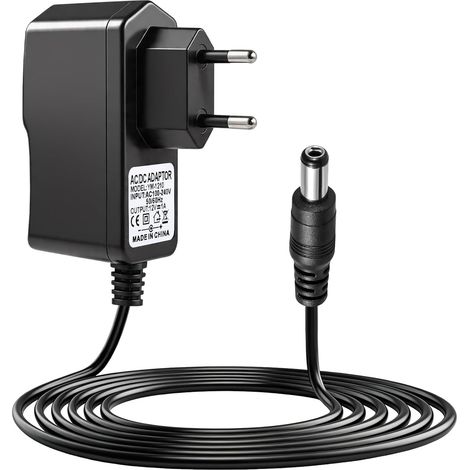 Alimentation 12V 1A, prise EU, DC 5,5 x 2,1 mm Entrée AC 100-240V, sortie DC 12V 1A, idéale pour LED, routeurs, caméras et TV Box compatibles (1/5)