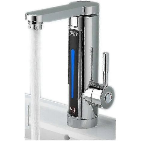 Robinet d'eau chaude instantanée avec résistance chauffante, robinet électrique en acier inoxydable 304 pour cuisine et salle de bain, 220 V, affichage LED, rotation à 360°, étanchéité IPX4