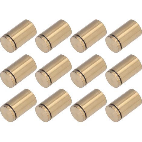 Lot de 12 vis d'entretoise en acier inoxydable pour supports publicitaires muraux en acrylique (1/5)