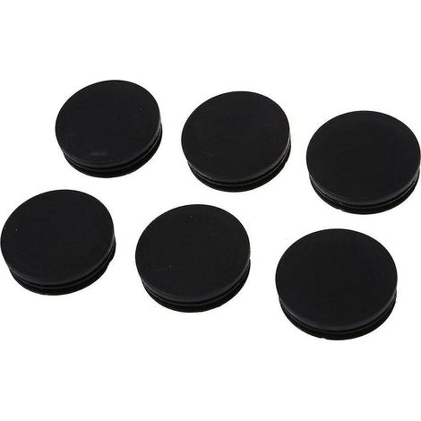 Bouchon de tube rond en plastique noir de 50 mm de diamètre (1/5)