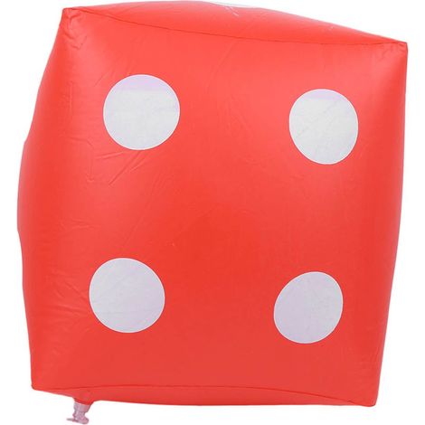 Dés gonflables portables pour activités de fête en intérieur et en extérieur, accessoire de jeu rouge (1/5)
