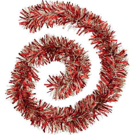 Guirlande de Noël BOA large 15 cm Rouge et Or Longueur 2 mètres - Feeric Christmas (1/2)