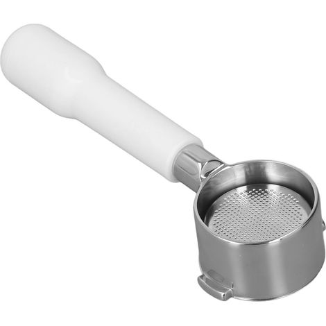 Porte-filtre à café 51 mm à 2 oreilles, sans fond, avec poignée de remplacement pour machine à café ECO310, style C2, en plastique blanc