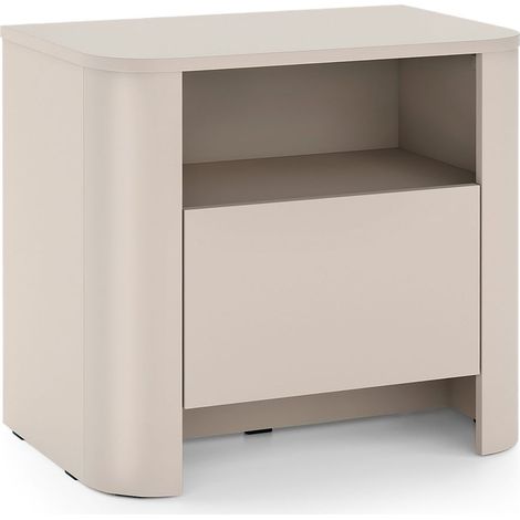 Table de chevet, Cachemire, 58 x 39 x 52 cm Meuble moderne aux bords arrondis (1/5)