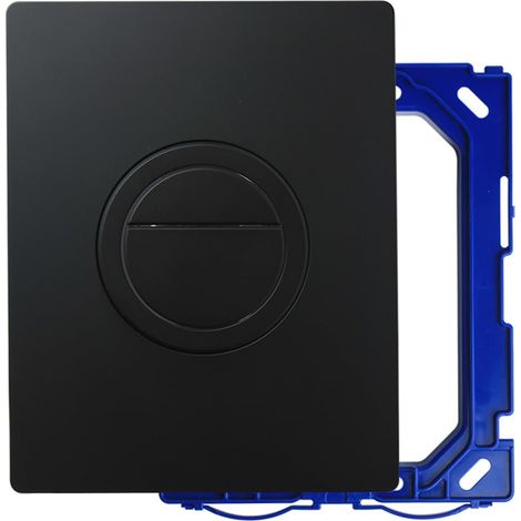Remplacement de plaque de commande de chasse d'eau, panneau pour réservoir encastré à double débit, pièce de rechange pour économie d'eau pour WC suspendu (noir) (1/5)