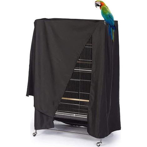 Waterproof and Anti-UV Square Bird Cage Cover with Wheels for Birds and Parrots (88 x 63 x 120 cm) (1/5)