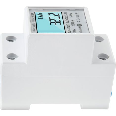 Compteur d'énergie intelligent DDSU1897, monophasé, micro-compteur numérique sur rail DIN avec rétroéclairage (1/5)
