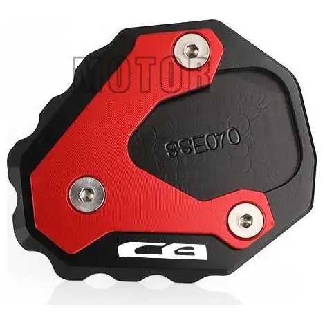 (CB rouge) Compatible avec HONDA CB500X CB 500X CB500 X 2017-2021 Moto - Plaque d'extension de béquille latérale CNC - Support de béquille latérale Maxpower (1/4)
