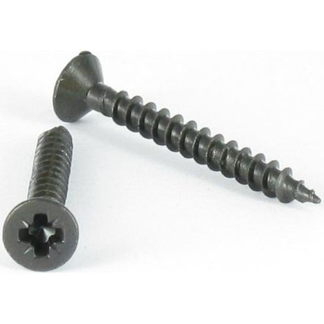 VBA Vis bois agglo Inox A2 Tête fraisée Pozi 4.5X40 Noir-1 pièce (1/2)
