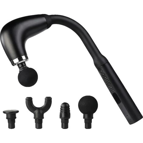 Pistolet de massage, 9 modes réglables, chargement USB, noir (1/2)