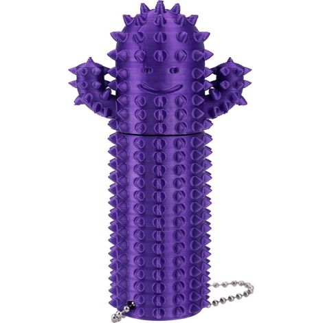 Porte-clés de massage anti-stress avec pointes, accessoire fidget créatif pour soulager le stress et l'anxiété, cadeau original, violet (1/5)