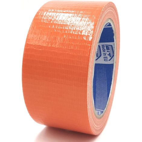ACIT Nastro Telato Americano, 50 mm x 25 metri, impermeabile, riparazioni e fai da te, isolante, utile per riparazioni generiche, zanzariere, tubi di gomma e plastica (Arancione) (1/5)