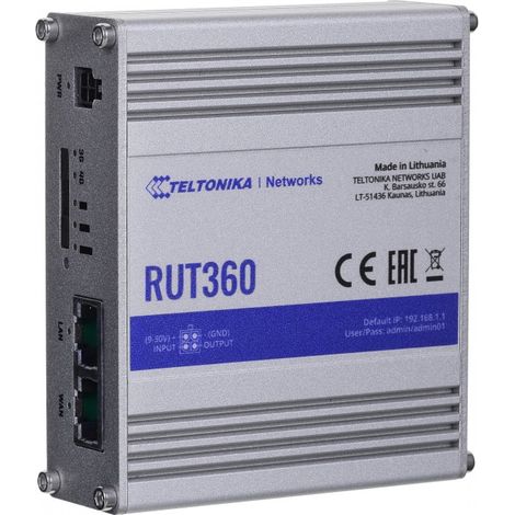 Teltonika RUT360: Industrieller 4G LTE CAT 6 Router – Zuverlässige Konnektivität unter allen Bedingungen (1/5)