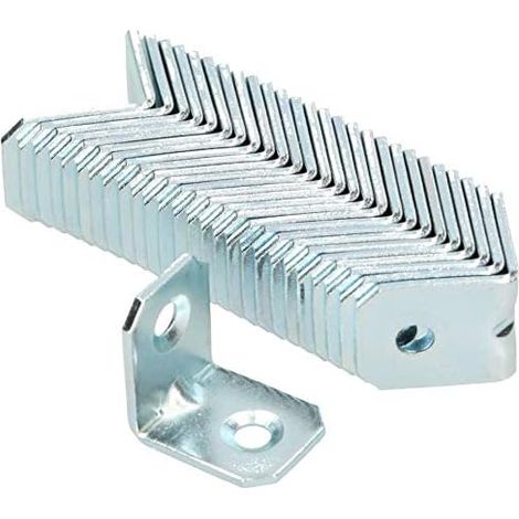KOTARBAU Lot de 50 raccords d'angle 20 x 20 x 16 mm - En acier galvanisé (1/5)