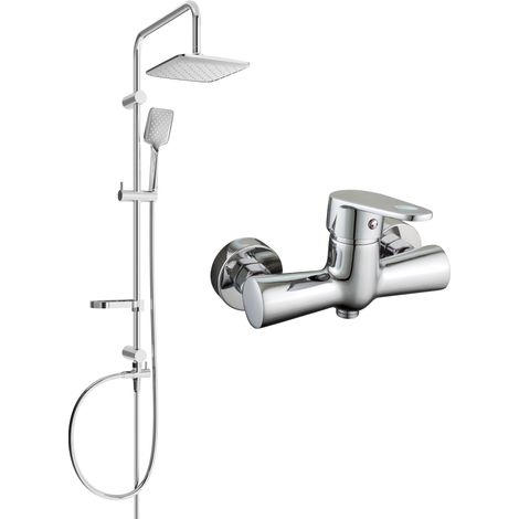 Mexen Sven set doccia esterno con soffione e miscelatore doccia Kama, cromo - 72540262-00 (1/3)