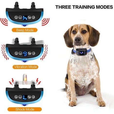 Antibellhalsbänder für Hunde – Elektrisches Antibellhalsband für Hunde mit 7 einstellbaren Empfindlichkeitsstufen, USB-aufladbar, wasserdicht, für kleine, mittlere und große Hunde (1/4)