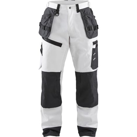 Pantalón de trabajo para pintor X1500 - Blanco/Gris oscuro M - FR(42) - SE(C48) - Normas