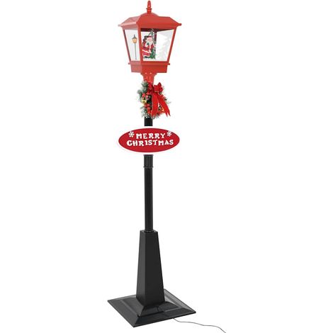 Lampadaire de Noël Décoration de Noël avec Père Noël Décoration de Noël 180 cm LED 56501 (1/5)