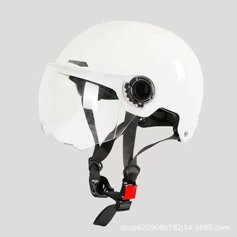 Casque de moto demi-masque vintage de style allemand avec visière, homologué adapté aux voyages et à la randonnée, tailles 55-69 cm (1/3)