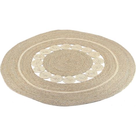 Signes Grimalt Alfombra De Entrada Textil Hogar  Alfombra Alfombras Beige 120x120x1cm 36459