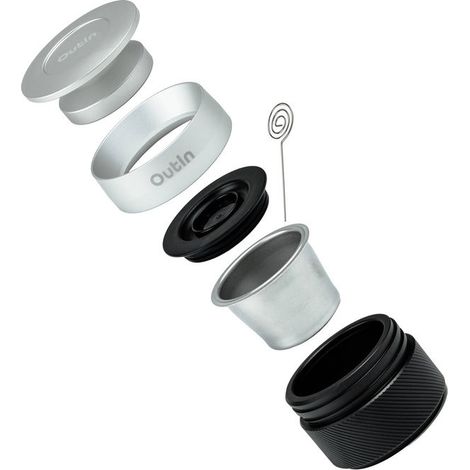 Outin OTEM-01-ACCESSORY-KIT Kit per preparare il caffe' Acciaio inox 1 tazza BPA-free colore Nero Argento