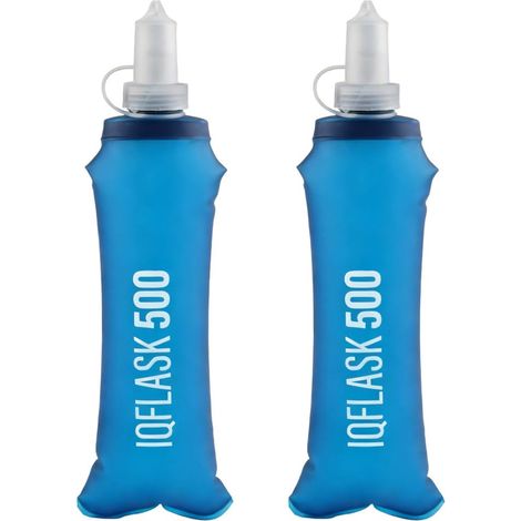 Weiche Wasserflasche, 2er-Set faltbare TPU-Wasserflaschen, auslaufsicher, leicht und faltbar, ideal zum Laufen, für Marathon, Radfahren und Wandern (1/5)
