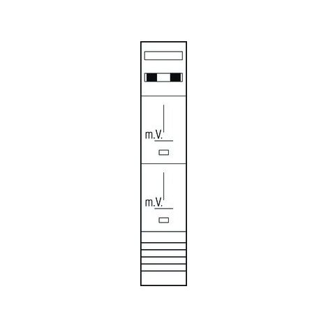 ABN Z19120 COMPLET CHAMP 2Z 2STÖ M. VERDR 1350 X 250 MM SS 5P AVEC CÂBLAGE 300 MM