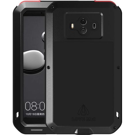 Coque de protection Love Mei pour Huawei Mate 10, noire. (1/5)