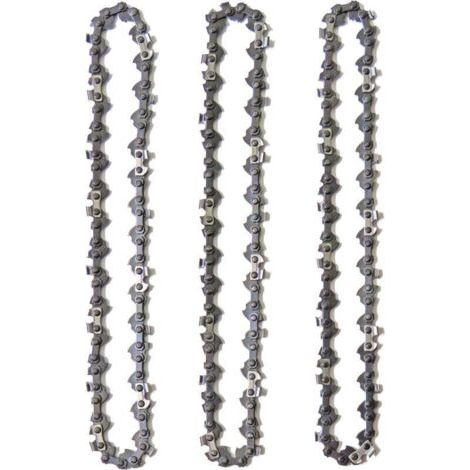 Lot de 3 Chaînes de Tronçonneuse pour Guide-Chaîne de 14\ (1/4)