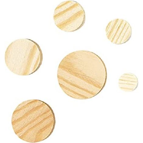 wolfcraft 40 piastrine in legno, Ø 20 mm I 2941000 I Per il ritocco e la riparazione di difetti nel legno (1/5)