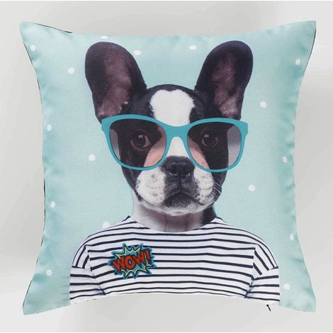 Housse De Coussin - 40 x 40 cm - Polyester - Imprimé Chien WOW (1/2)