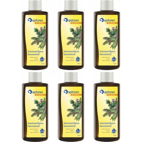 Spitzner Vorteilspack Saunamed je 190 ml 6er Saunaaufguss Sparset Aufgussset