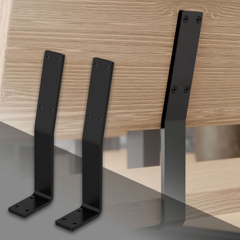 ML-Design 2x Soportes de Respaldo para Banco Industrial de Acero negro 345x90x50 mm Perfiles Metalicos Ángulo Ergonómico de Uso Universal Fácil Montaje Piezas de Atornillar para Camas y Sillas (1/5)
