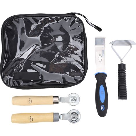 Kit di attrezzi per la riparazione di pneumatici, composto da rullo di riparazione da 6 mm e 12 mm, raschietto per la fodera interna e paletta per la pulizia, per la manutenzione di camion e motocicle (1/5)