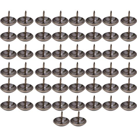 50 clous de tapissier épais, punaises, clous à tête ronde, pièces de quincaillerie décoratives (19 x 20 mm) (1/5)