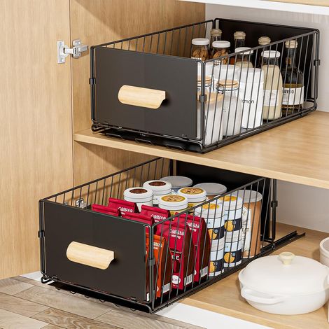 Kitchen Drawer Drawer 24 x 40 x 17 cm Cupboard Organizers, No Need to Drill Basket for Kitchen Storage (1/5)