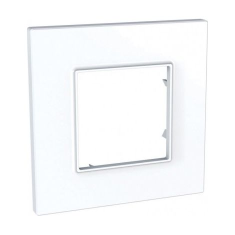 Schneider Electric – Plaque de finition 1 poste blanche polaire 2M – Gamme Altira – Clipsable pour appareillage mural – ALB44810