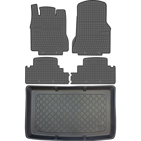 Juego de alfombrillas de goma para coche y maletero para Mercedes Clase A W168 Hatchback (1998-08.2004).