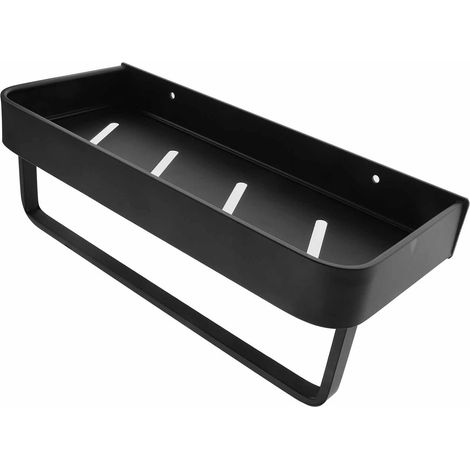 Étagère Murale Barre Porte-Serviettes Aluminium Fond Ajouré Facile à Nettoyer pour Serviettes de Salle de Bain Accessoire pour Salle de Bain ou Toilettes (1/5)