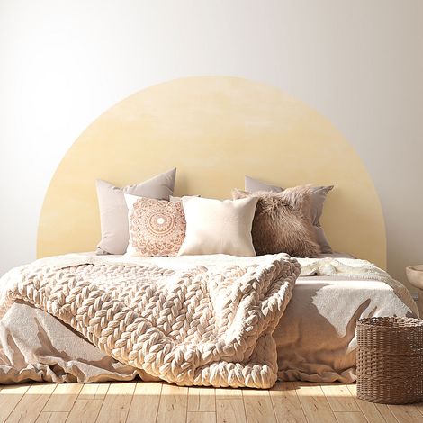 Stickers tête de lit - Couleur tendance - 160 x 130 cm - Pour lits (120 à 140 cm) - Adhésif MAT (1/2)