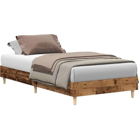 vidaXL Giroletto senza Materasso Legno Antico 90x190 cm in Truciolato (1/5)
