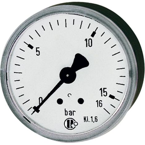 Riegler Standardmano, KS-G., G 1/4 hinten zentrisch, 0 - 25,0 bar, Ø 50 (1/2)