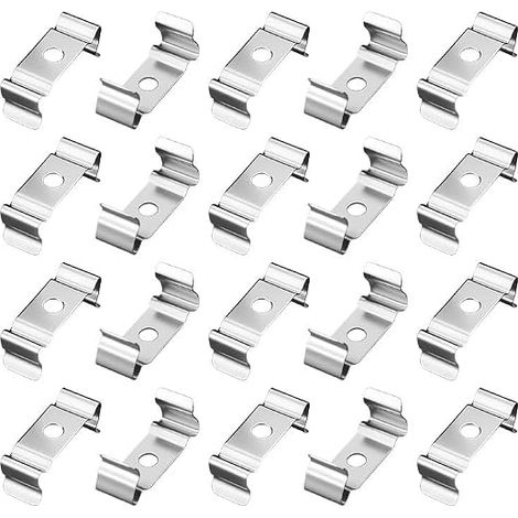 20 Pièces Attaches pour Tubes LED T8, Fixations de Support pour Tubes Fluorescents, Compatibles avec Plafonniers, Lumières d'Atelier, Appliques de Garage pour Éviter l'Affaissement, Supports de Fixati (1/5)